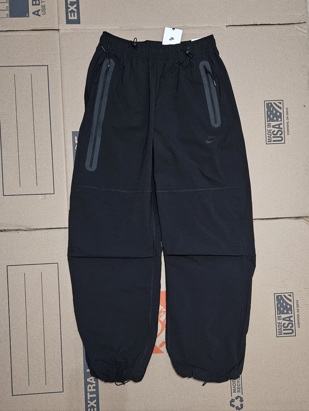 Nike Tech Woven Oversized Black Pants
